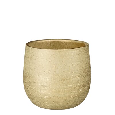 Marcus pot rond champagne metalliek - H19 x Ø21 cm