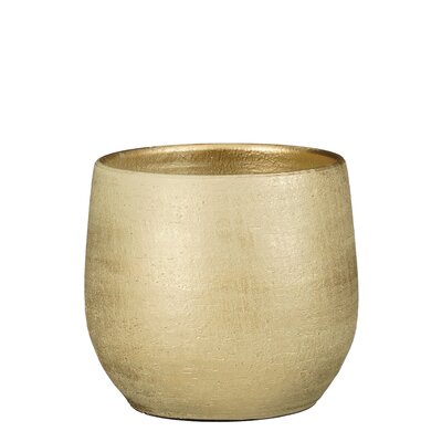 Marcus pot rond champagne metalliek - H22 x Ø24 cm