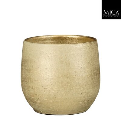 Marcus pot rond champagne metalliek - h25xd29cm