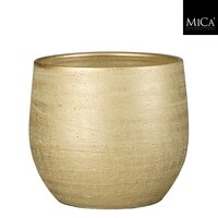 Marcus pot rond champagne metalliek - h28xd33cm