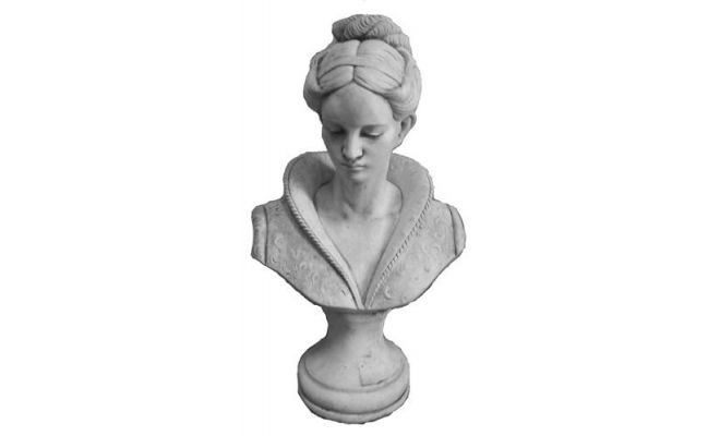 Marie antoinette, beton, l 20 cm, b 18 cm, h 49 cm - afbeelding 1