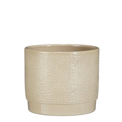 Maxim pot rond beige jute - h10,5xd11,5cm
