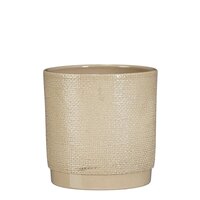 Maxim pot rond beige jute - h13,5xd13cm