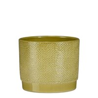 Maxim pot rond groen jute - h10,5xd11,5cm