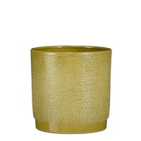 Maxim pot rond groen jute - h13,5xd13cm