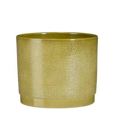 Maxim pot rond groen jute - H15 x Ø17 cm