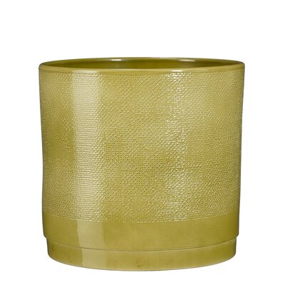 Maxim pot rond groen jute - h22xd23,5cm