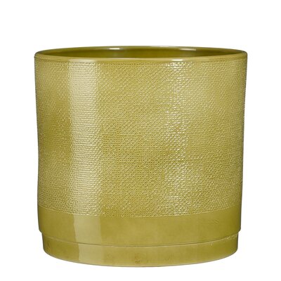 Maxim pot rond groen jute - h25,5xd27cm