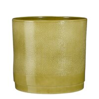 Maxim pot rond groen jute - h25,5xd27cm