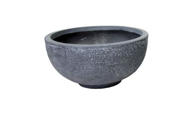 Utah Round Bowl Graphite D 55 cm, H 27 cm - afbeelding 1