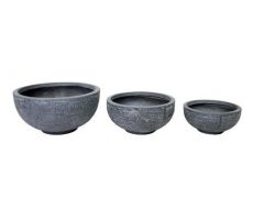 Utah Round Bowl Graphite D 55 cm, H 27 cm - afbeelding 2