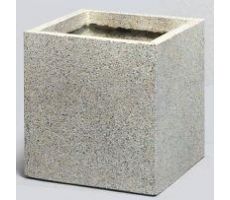 MEGA COLLECTIONS Pot kubus granito b28h28 zand - afbeelding 1