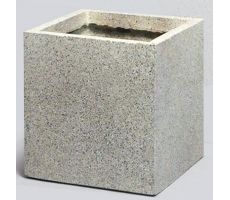 MEGA COLLECTIONS Pot kubus granito b28h28 zand - afbeelding 2