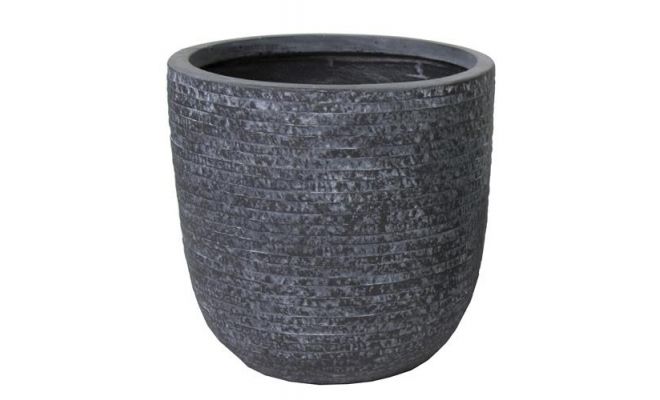 Utah Egg Pot Graphite D 25 cm, H 25 cm - afbeelding 1