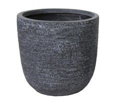 Utah Egg Pot Graphite D 25 cm, H 25 cm - afbeelding 1