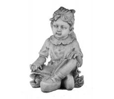 Meisje, lezend, zittend, beton, l 42 cm, b 20 cm, h 42 cm - afbeelding 2