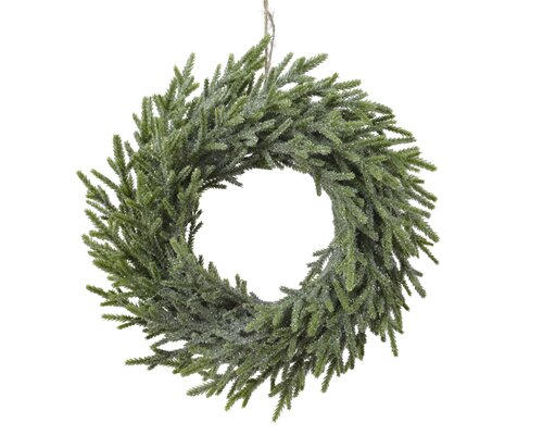 Merry fir krans glitter binnen, groen, Ø 30 cm x H 8 cm