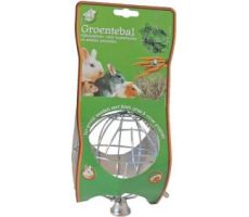 Metalen hooi/groenvoer bal+bel 11cm - afbeelding 1