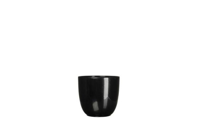 MICA Pot tusca d12h11cm zwart glans - afbeelding 1