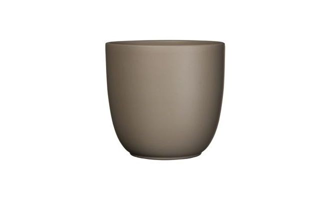 MICA Pot tusca d22.5h20cm taupe mat - afbeelding 1