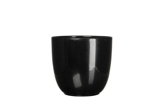 MICA Pot tusca d25h23cm zwart glans - afbeelding 1