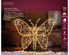 Micro 155 LED vlinder metaal buiten – goud/warm wit/klassiek warm – L 1 cm x B 28 cm x H 23 cm - afbeelding 3