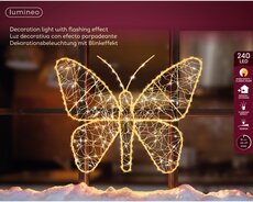 Micro 240 LED vlinder metaal buiten – goud/warm wit/klassiek warm – L 1 cm x B 38 cm x H 30 cm - afbeelding 3