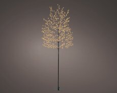 Micro 720 LED kerstboom pvc continu licht buiten – zwart/klassiek warm – Ø 70 cm x H 180 cm