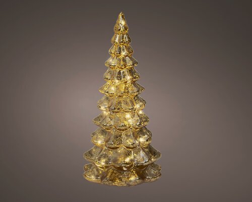 Micro led boom, glas, dia 10 cm, goud, warm wit