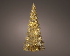 Micro led boom, glas, dia 10 cm, goud, warm wit