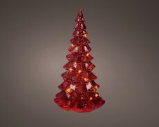 Micro led boom, glas, dia 10 cm, rood, warm wit