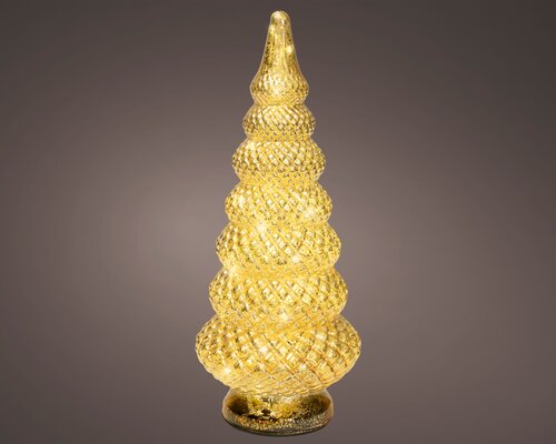 Micro LED boom glas steady binnen, goud/warm wit, Ø 15 cm x H 36,5 cm