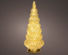 Micro LED boom glas steady binnen, goud/warm wit, Ø 15 cm x H 36,5 cm