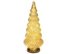 Micro LED boom glas steady binnen, goud/warm wit, Ø 15 cm x H 36,5 cm - afbeelding 2