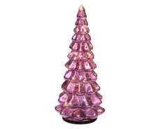 Micro LED boom glas steady binnen, roze/warm wit, Ø 10 cm x H 21 cm - afbeelding 2