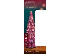 Micro LED boom glas steady binnen, roze/warm wit, Ø 10 cm x H 21 cm - afbeelding 3