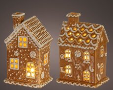 Micro LED huis dolomiet steady binnen, biscuit/kleur(en), L 10 cm x B 7,5 cm x H 15 cm, keuze uit 1 