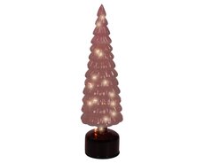 Micro LED rotating tree glas flashing effect binnen, rood/warm wit, Ø 11 cm x H 39 cm - afbeelding 2