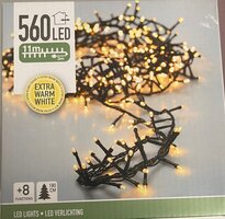 microcluster 560led warm wit, groen draad, Led kerstverlichting - afbeelding 1