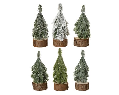 Mini boom binnen fsc mix 100%, groen, Ø 5 cm x H 11 cm, keuze uit 1 stuks