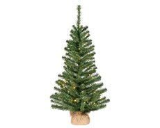 Mini led kunstkerstboom binnen, h 90 cm, 50 lights warm wit - afbeelding 3