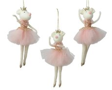 Muis polyester, H 19,5 cm, roze, per stuk
