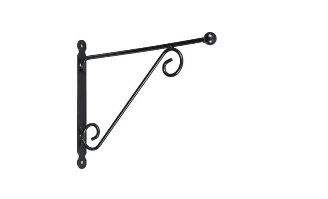 Muurhaak knop zwart h31b39cm - afbeelding 1