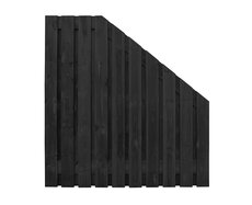 Naaldhout geschaafd plankenscherm 21-planks 15 mm, 180 x 180/90 cm, recht aflopend, geïmpregneerd en