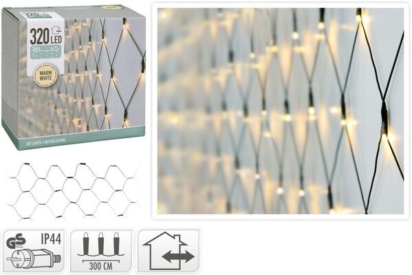 netverlichting, 320 led warm wit