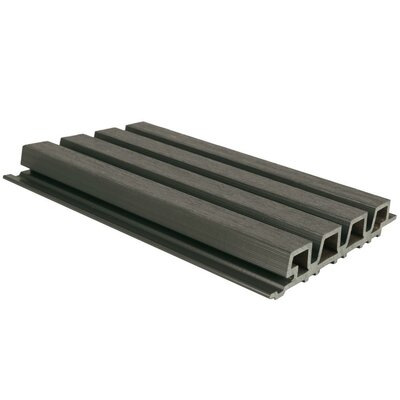 NewTechWood composiet co-extrusie wand bekleding rhombus profiel, 3,3 x 21,5 x 230 cm, Silver Gray.