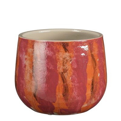 Nigel pot rond d.roze - H15 x Ø17 cm