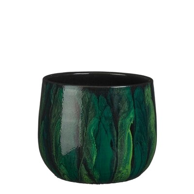Nigel pot rond groen - H15 x Ø17 cm