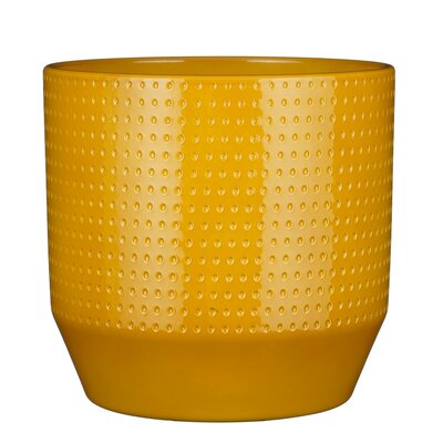 Nola pot rond oker relief - h25,5xd27cm