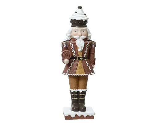 Notenkraker polyester, H 30 cm, bruin